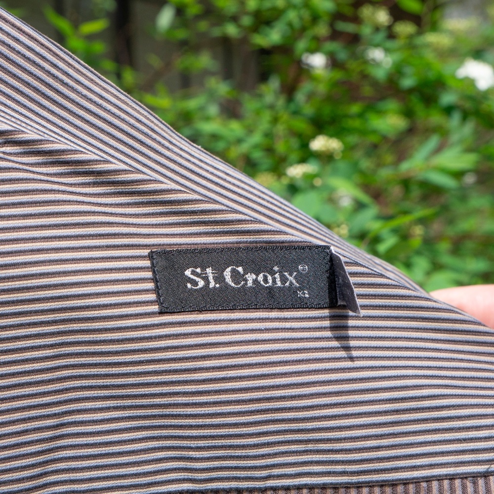 St. Croix Classic Fit Dress Shirt (tan/brown) XL - Picture 3 of 3